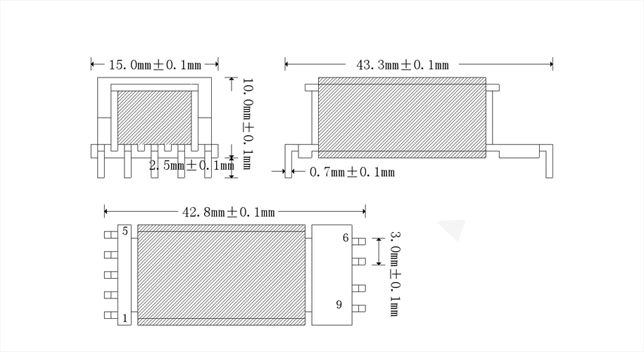 EDR2810變壓器產品尺寸圖